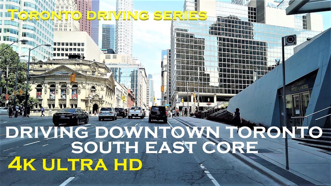 Downtown Toronto Drive - cruising the south eastern downtown core on beautiful sunny day [4k video]