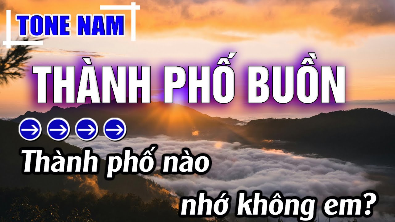 Thành Phố Buồn Karaoke Tone Nam ( Em ) Beat Mới | Karaoke Đăng Khôi