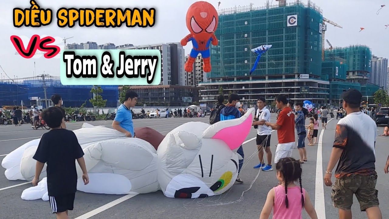 BiBo TV| Diều Spiderman Gặp Diều Tom and Jerry _ Spiderman Kite Meets Tom and Jerry Kite