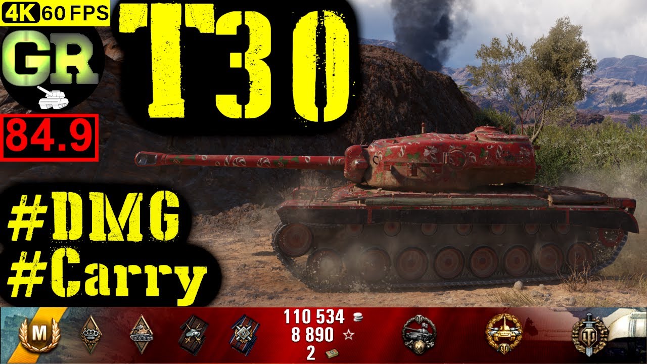 85_World of Tanks T30 WoT Replay - 7 Kills 8.6K DMG(Patch 1.5.0)