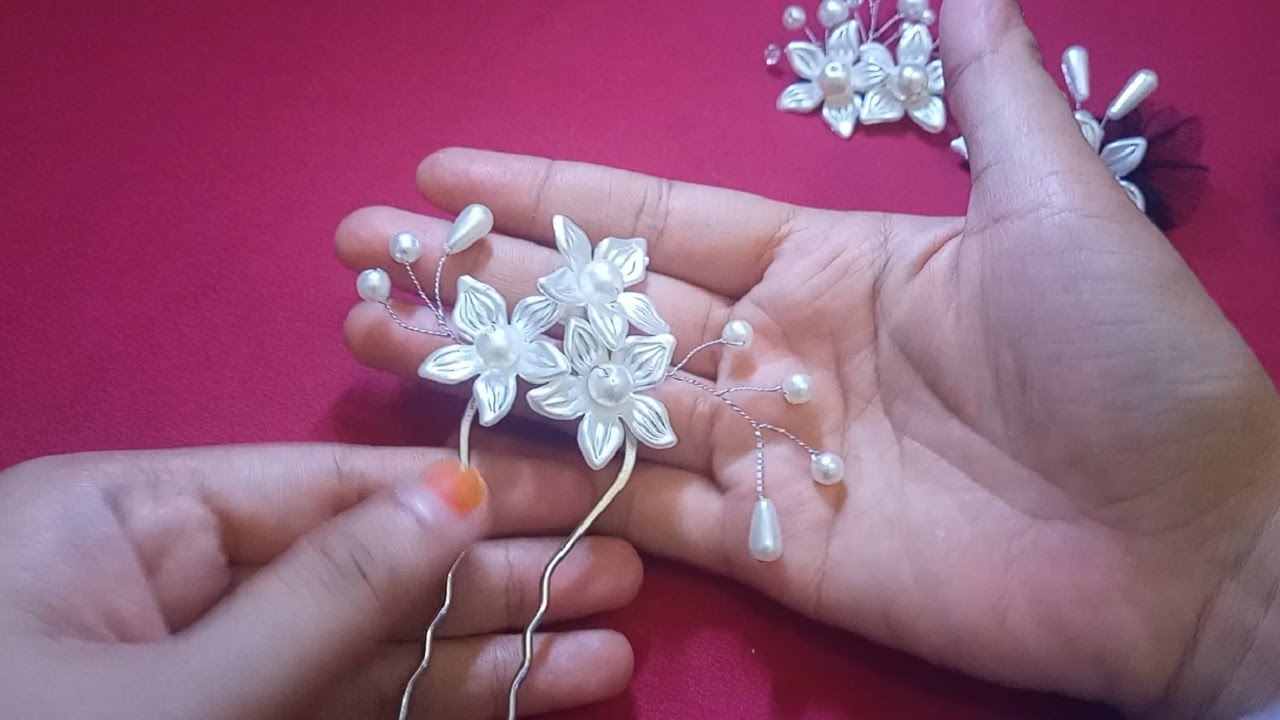 DIY Membuat Tusuk Konde Mutiara. How to Make a Beautiful Hairpin for Wedding
