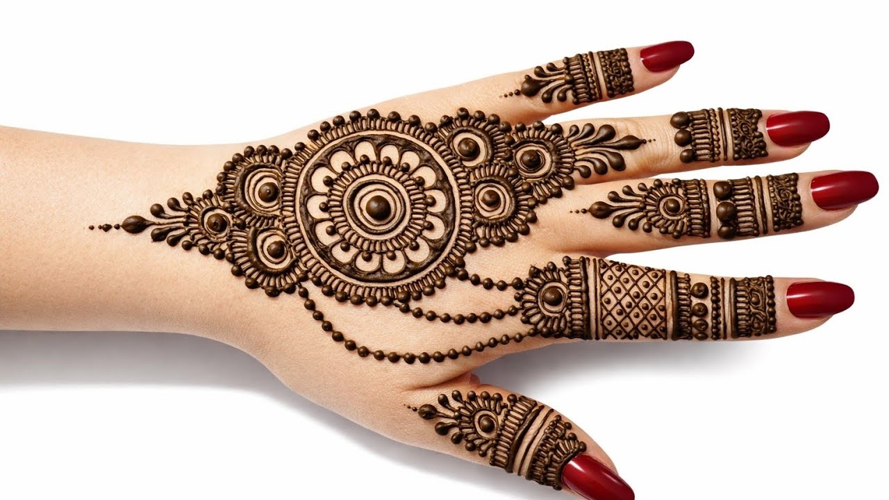 Eid Special Very stylish unique pattern Backhand Mehndi designs | simple cone mehndi design | mehndi