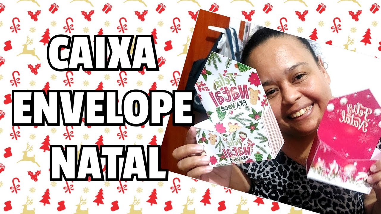 Caixa Envelope de Natal - arquivo grátis 