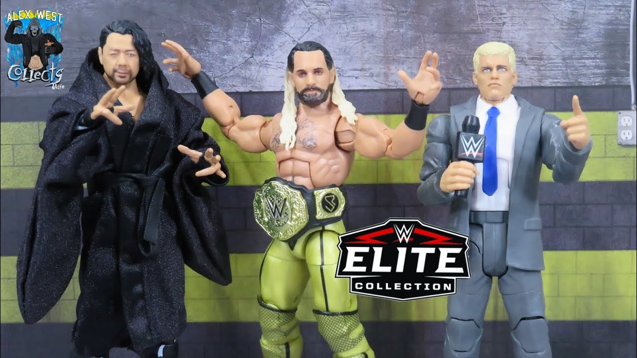 Обзор фигурок WWE Mattel Elite 109 Коди Роудса, Шинсуке Накамуры и Сета Роллинза!