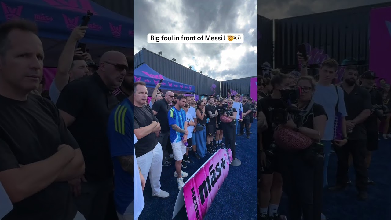 Big FOUL in front of MESSI! 👀🐐Did he dive?? 