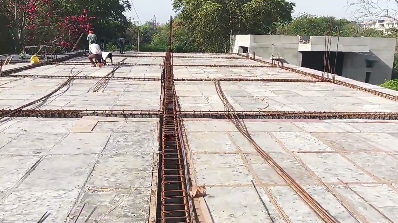 Roof Slab Steel binding work 