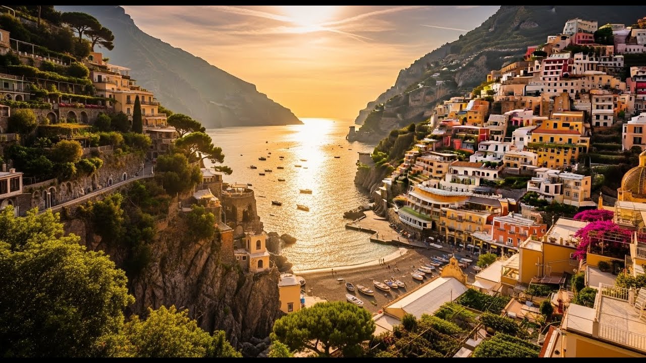 Gentle Waves on the Amalfi Coast 🌅 Calm Evening Mood