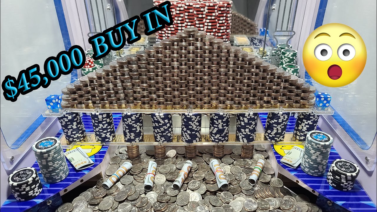 Huge Quarter Pyramid !!! Amazing Coin Pusher Game... Loads of fun...