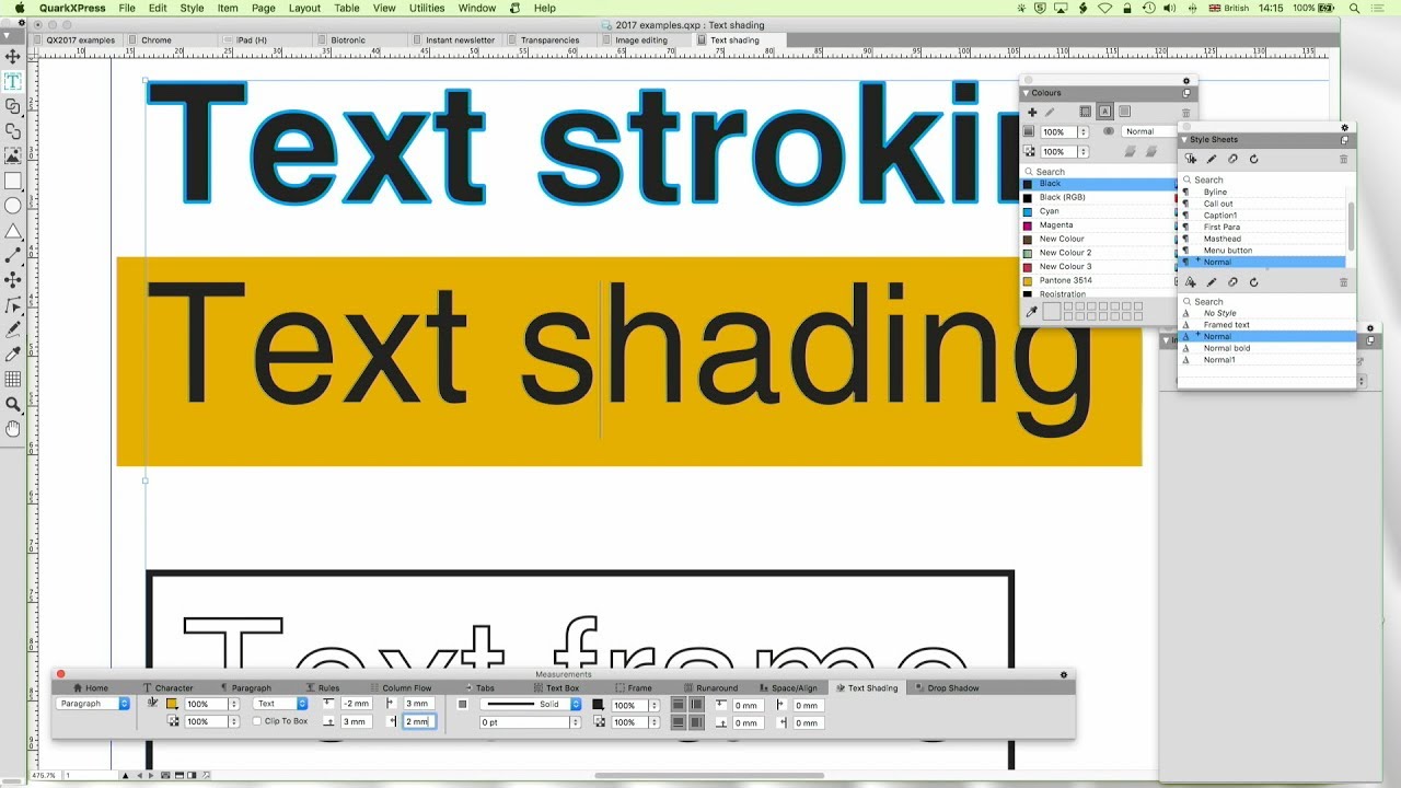 27 - DTP with QuarkXPress: Text stroking and framing