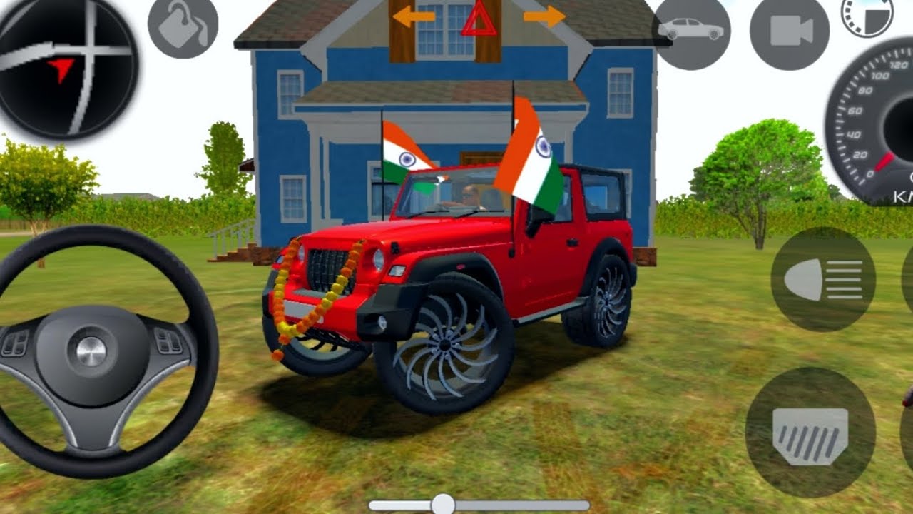 Indian Red Thar Driving on Village Road | Village Road Thar Drive | Part - 2 |
