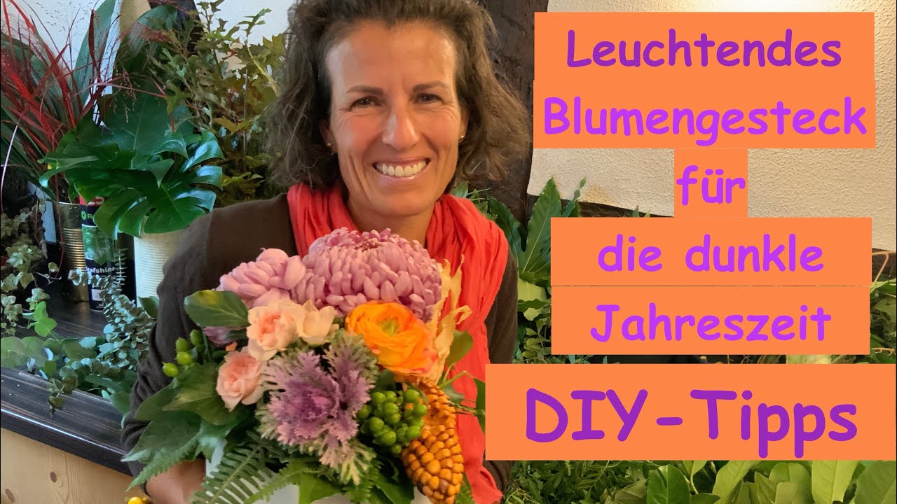 BLUMENGESTECK  in leuchtenden Farben kinderleicht selbst gemacht DIY-Anleitung Dekotipp