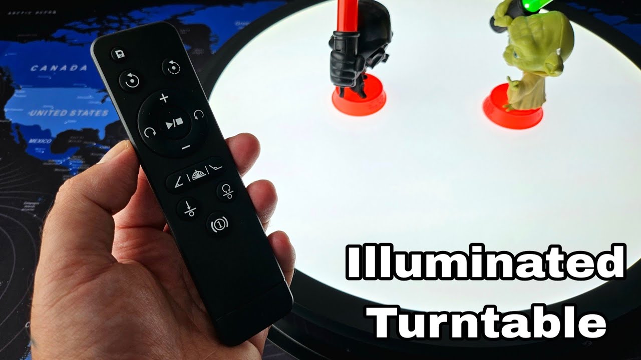 Mcbazel Illuminated Turntable with Remote Control for Photo and Video