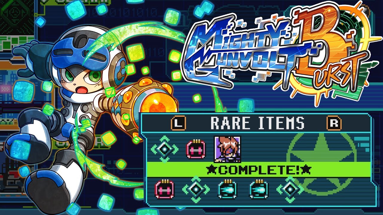Mighty Gunvolt Burst - GUIDE: Rare & Food Item Locations (Beck)