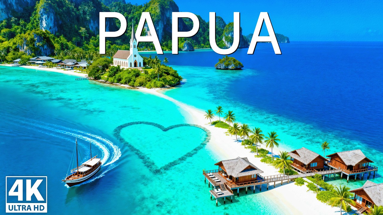 [4K] Papua 2026 🌊 – Hidden Lagoons & Tropical Forests  Indonesia Nature Aerial Film & Deep House