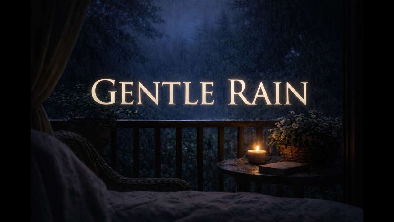 Cozy Balcony Rain for Sleep | Gentle Rain Sounds (8 Hours, No Music)