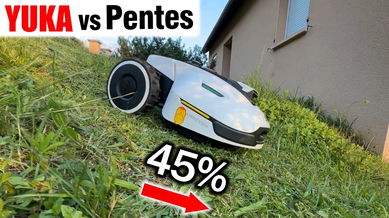 Le Yuka est t'il Efficace dans un jardin en Pente + Bosse? TEST Jardin Difficile (yuka mammotion)