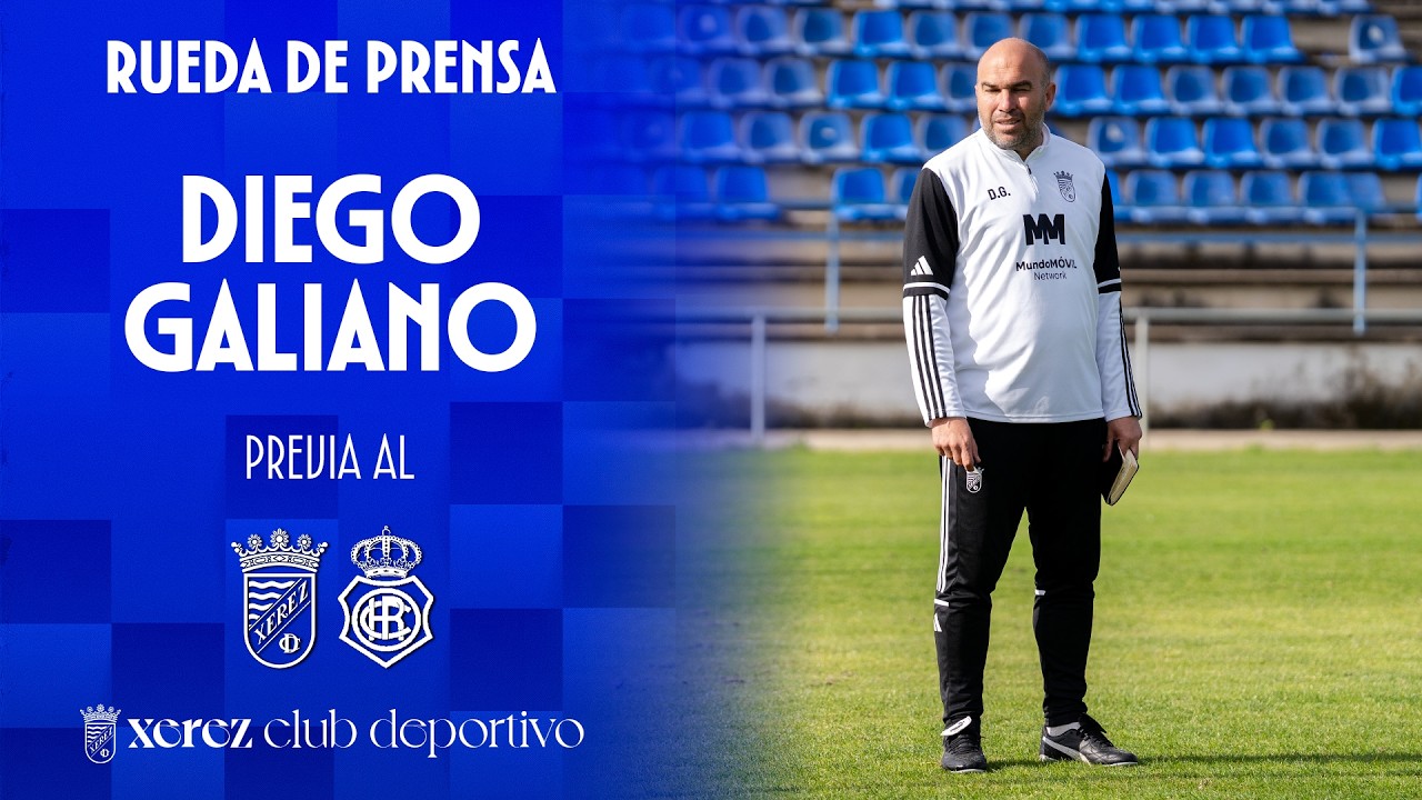 Rueda de prensa de Galiano previa al Xerez CD - RC Recreativo de Huelva