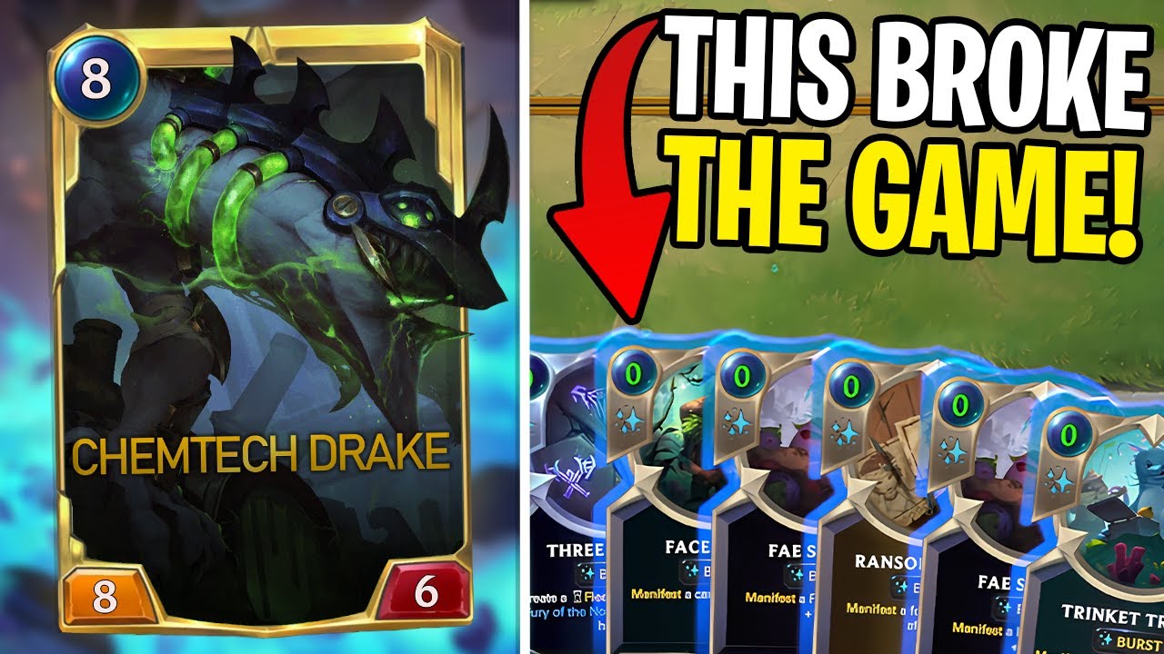 I MADE THE MOST INSANE DECK!! INFINITE CHEMTECH DRAKE - Legends of Runeterra
