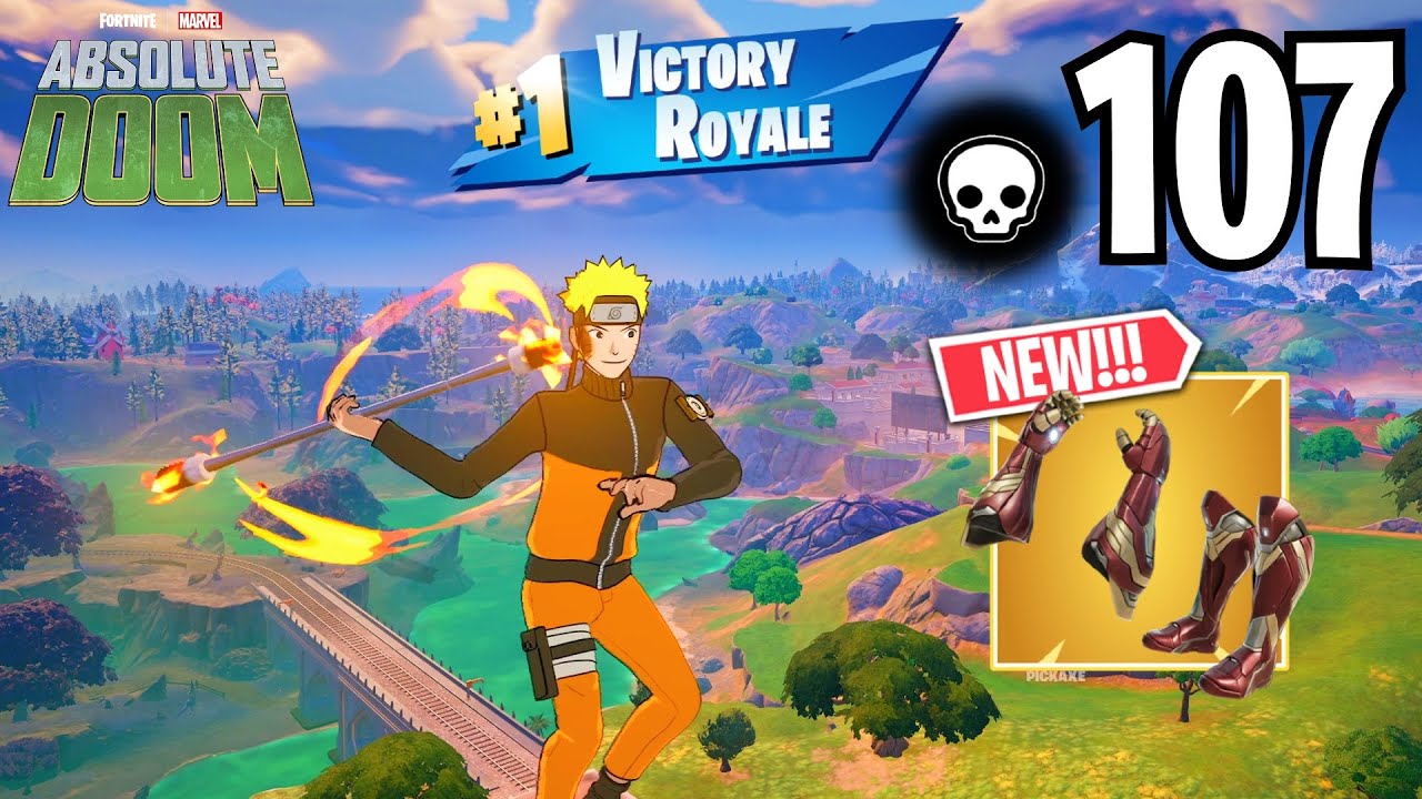 107 Elimination NARUTO Solo vs Squads WINS Full Gameplay (NEW MARVEL FORTNITE CHAPTER 5 SEASON 4)!