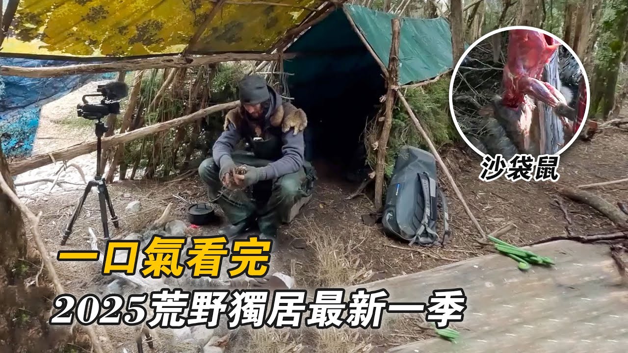 一口氣看完2025荒野獨居澳洲版全集，設陷阱捕捉沙袋鼠，靠釣鰻魚和鱒魚維生，挨餓76天贏下25萬美元！紀錄片