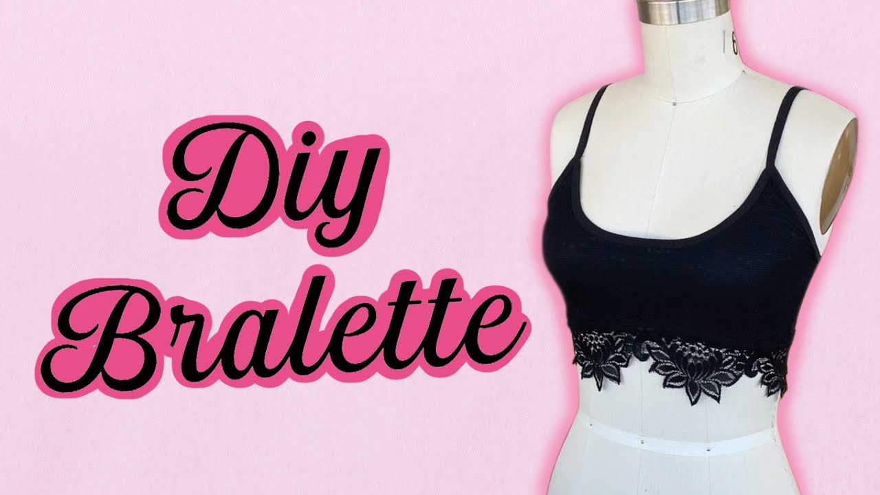 Como hacer un BRALETTE /// PATRON GRATIS // Trucos para coser encaje strech