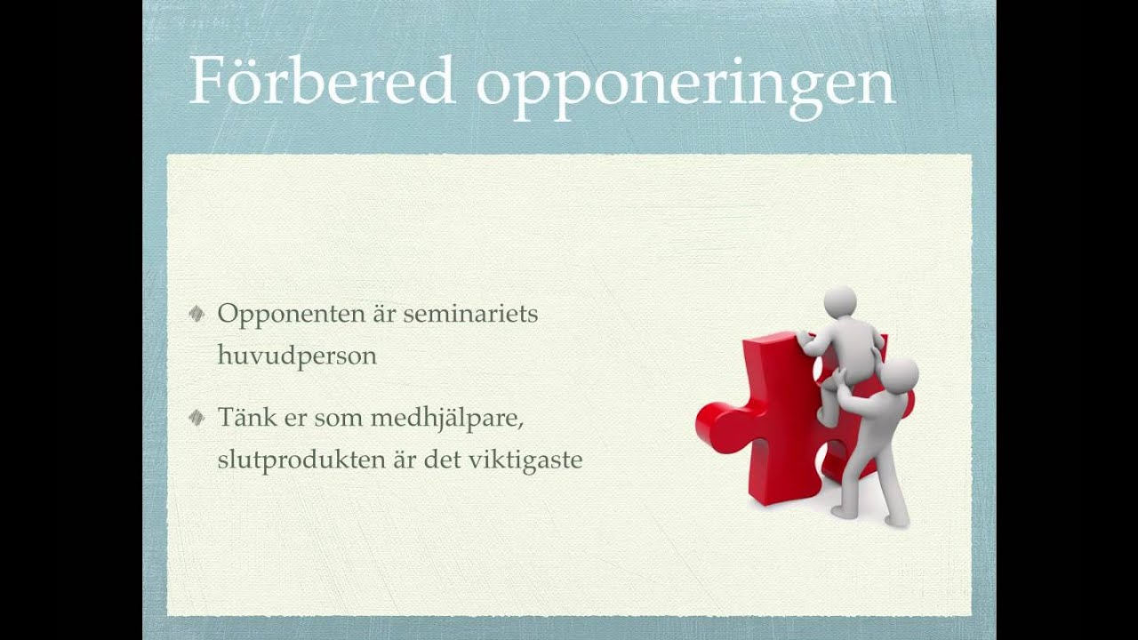 Konsten att opponera film