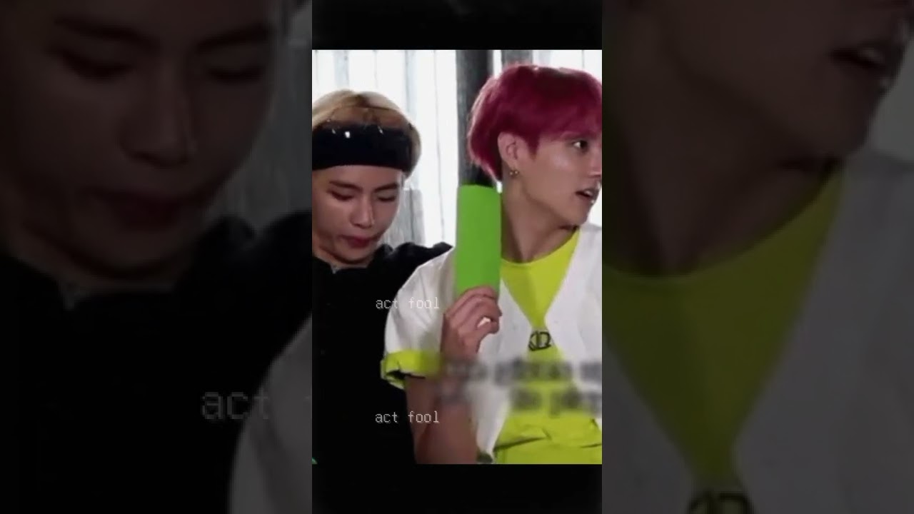 Taehyung suddenly feeling so hot | #taekook #vkook #bts Taehyung staring Jungkook's neck | act fool