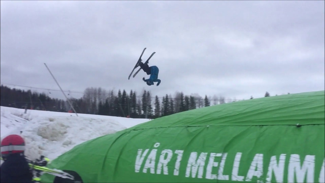 Gör min första backflip på skidor