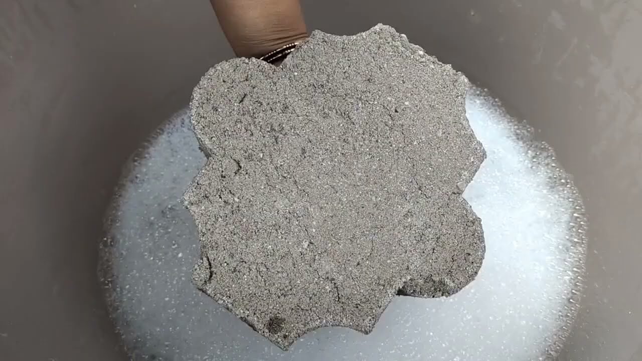 Asmr - Gritty sand cement fommy water 💦 crumbling #oddlysatisfying 