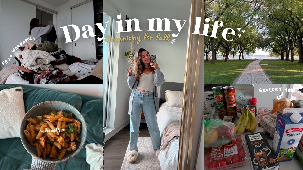 VLOG: Organizing my closet for Fall, Grocery Haul, Being Productive!