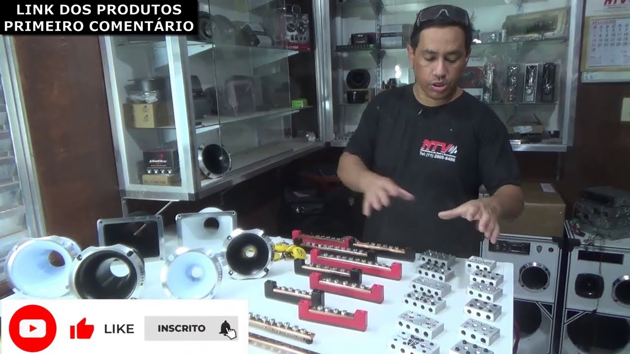 BARRAMENTO de SOM AUTOMOTIVO e cones JHOLSOM