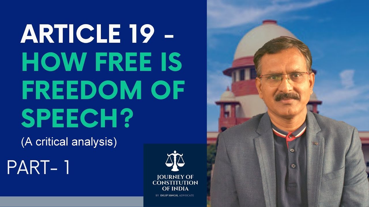 ARTICLE 19: WHY RIGHT TO FREEDOM  IS OFTEN SUBJECT TO  REASONABLE RESTRICTIONS OF SOCIETY (2020)