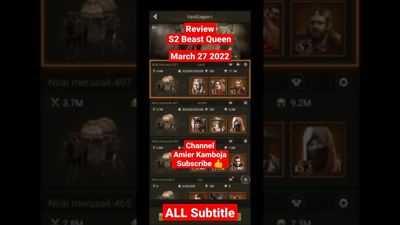 Review S2 Beast Queen rise of empires || march 27 #riseofempires #roe #beastqueen #heroseason