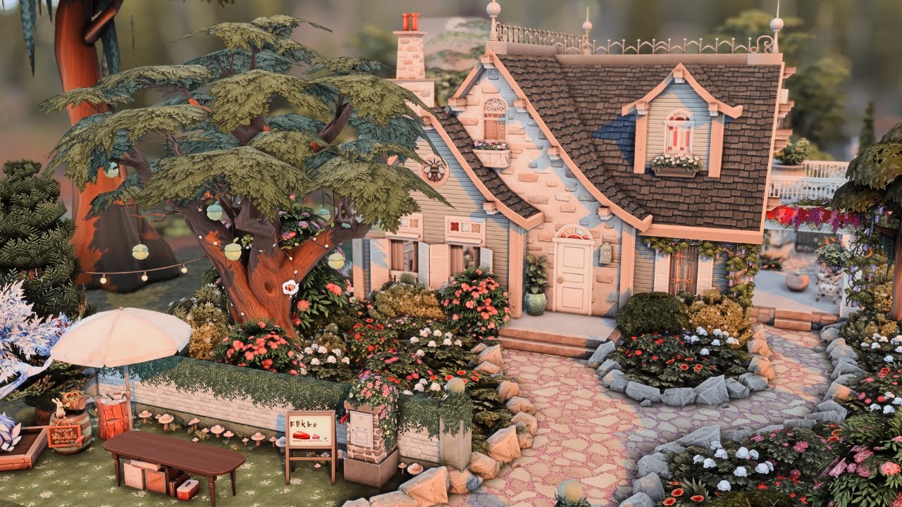 GEMOLOGIST COTTAGE 💎 Crystal Creations ✨ The Sims 4 Speed Build | No CC