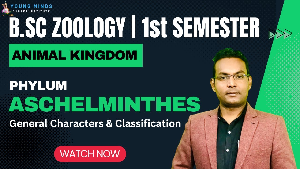 B.Sc Zoology | Phylum Aschelminthes | General Characters & Classification
