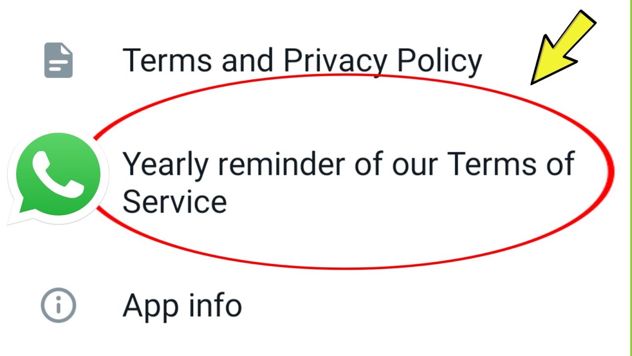 WhatsApp | Что такое ежегодное напоминание об Условиях использования