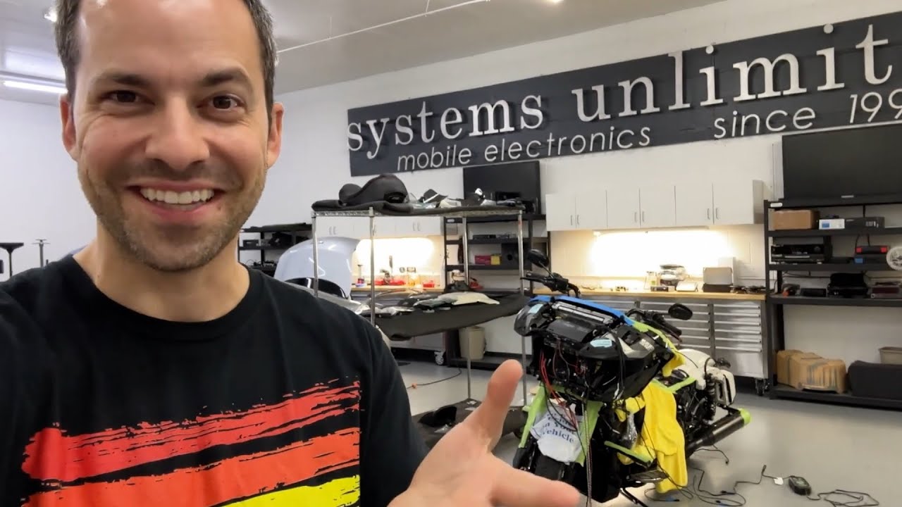 High-end Radar / Laser / Audio Motorcycle Install