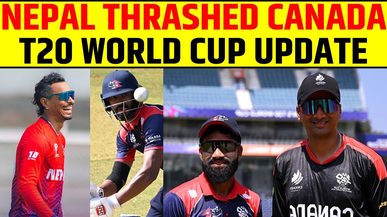 🔴Nepal Stuns Canada with a Dominant 6-Wicket Win! #t20wc #nepalcricket #t20worldcup