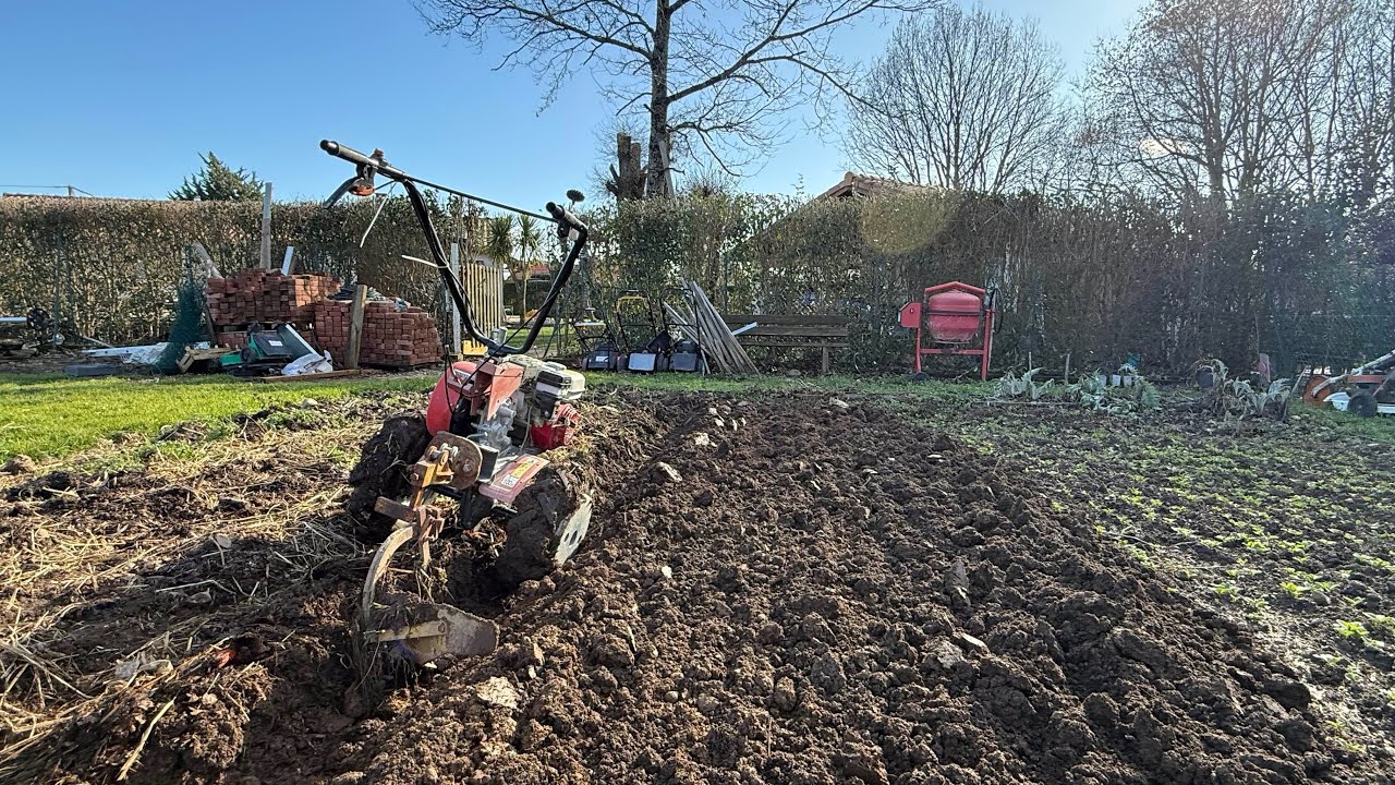 Premier labour d’hiver (👉pour future culture de printemps dans 3 mois)  ! ❄️🧣2026 