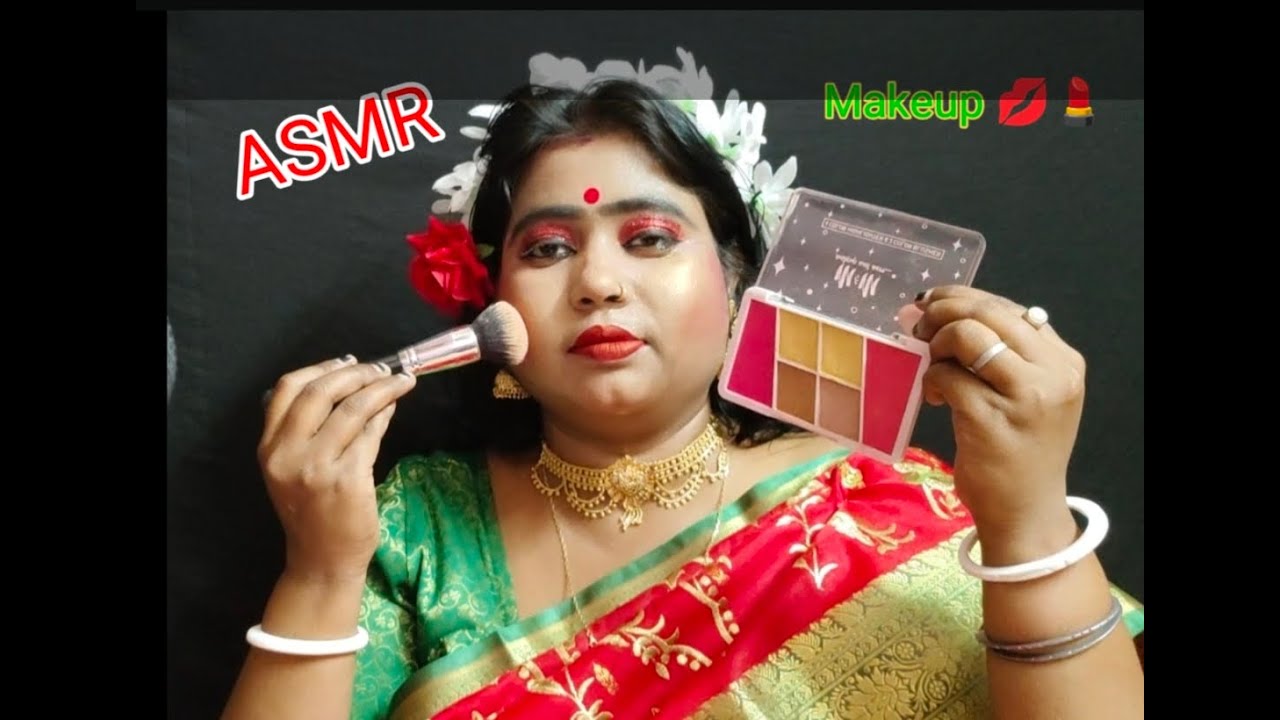 ASMR Indian wedding Face makeup 😍💄