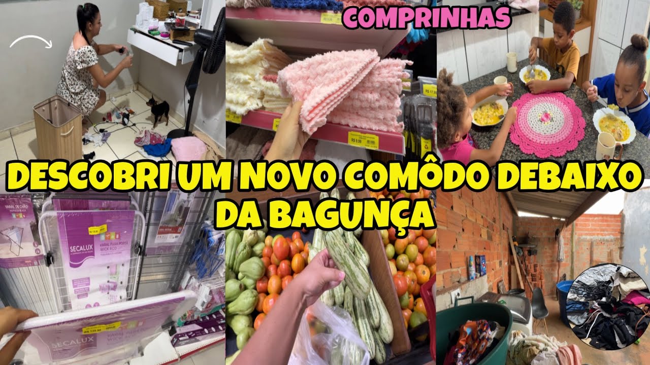 A FAXINA SAIU DO CONTROLE!😅Revirei meu quarto inteiro |Compras pra casa + Nova conquista pro meu lar