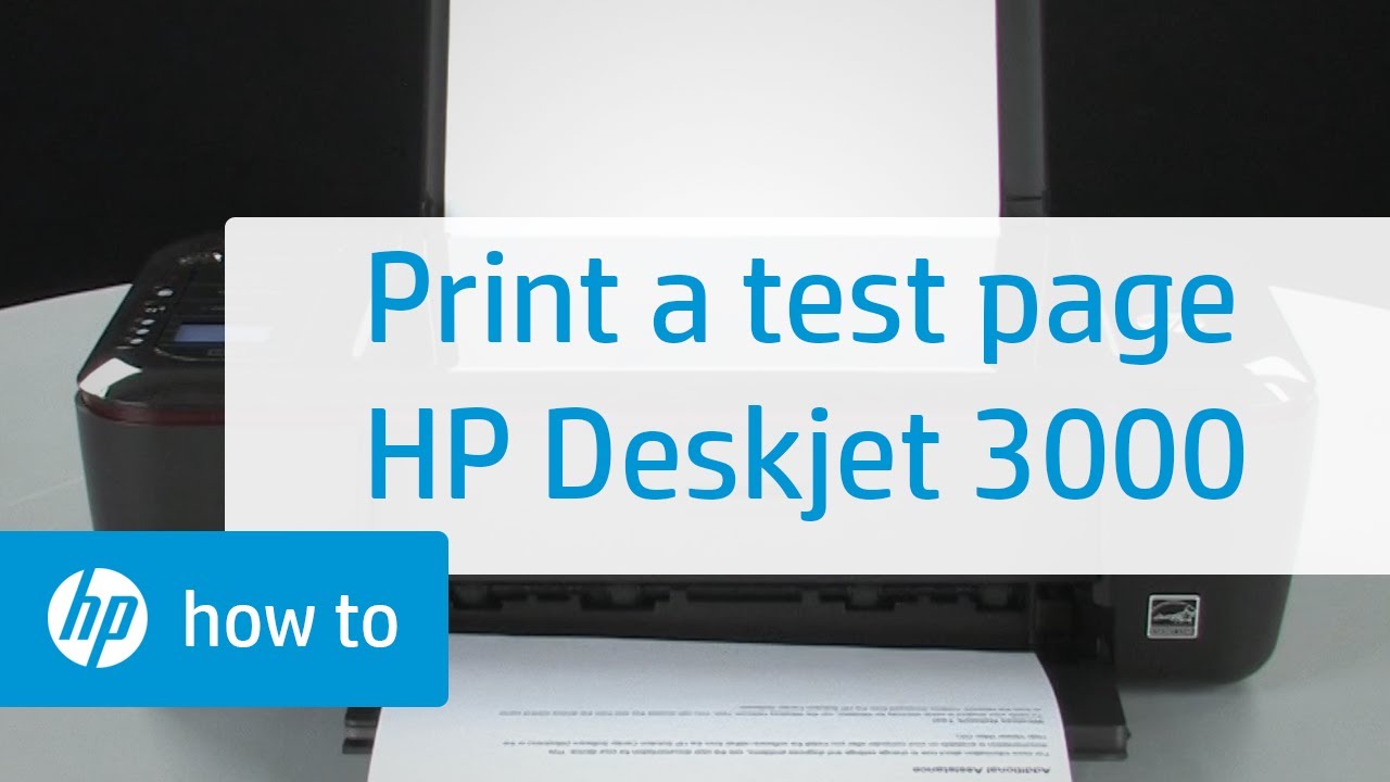Printing a Test Page | HP Deskjet 3000 Printer | HP