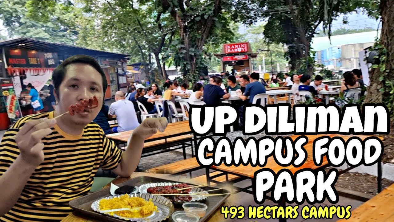 UP Diliman FOOD TRIP ! Gyud Food Market Campus Food Park  (walk tour)