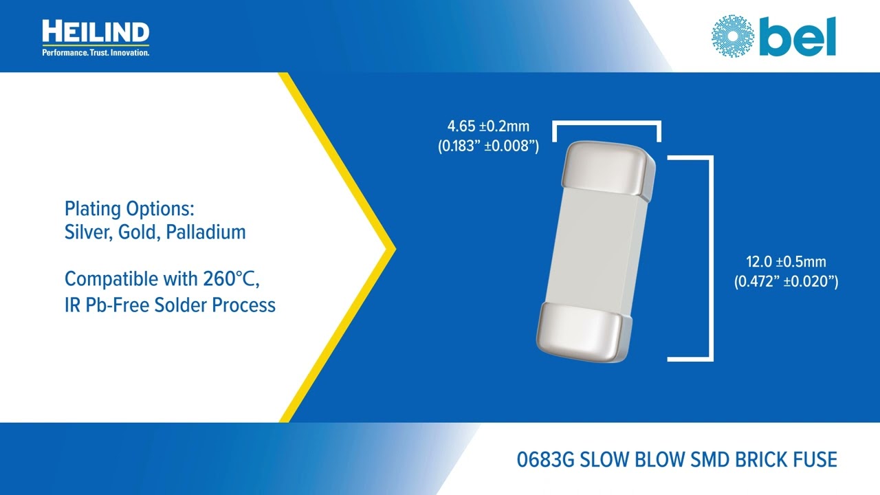 Bel Fuse 0683G Slow Blow SMT Brick Fuse | Heilind Electronics