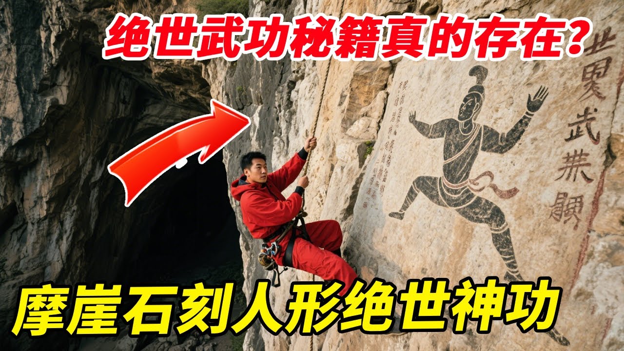 绝世武功秘籍真的存在？2000年前的摩崖石刻人形动作，一不小心就会走火入魔【户外小北哥】