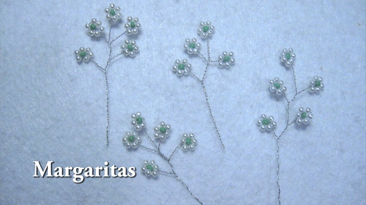 # DIY - Como hacer margaritas con perlitas y alambre
