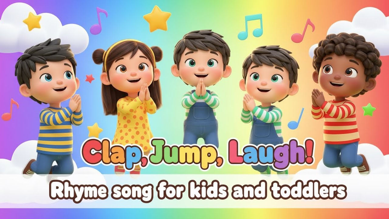 Clap Jump Laugh | Rhyme Song For Kids And Toddlers 