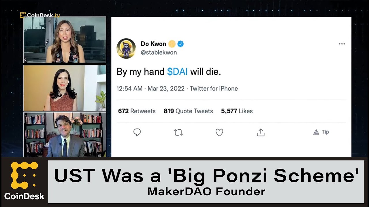 MakerDAO Founder: UST Was a 'Big Ponzi Scheme'