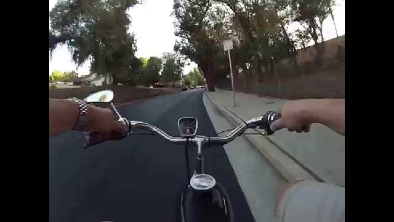 motorized bicycle ride.