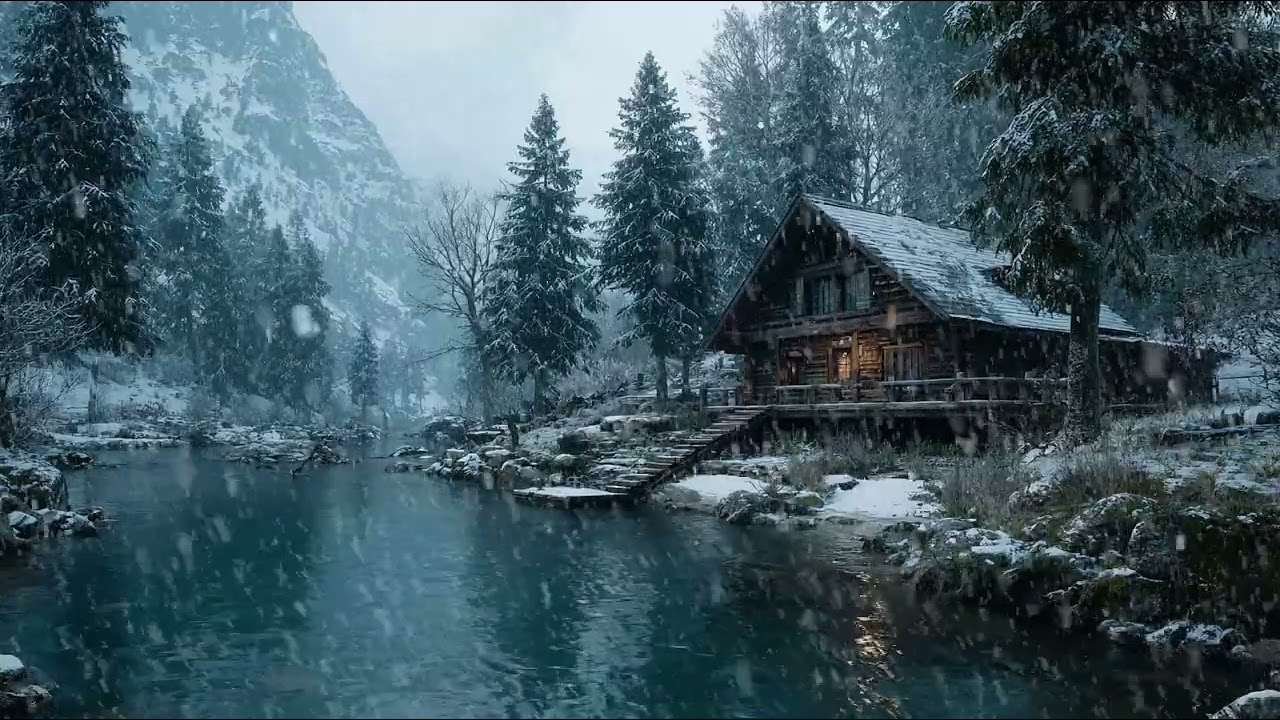 Endless Cold Winter Night | Snowfall and Wind Ambience for Peaceful Sleep and Mental Calm